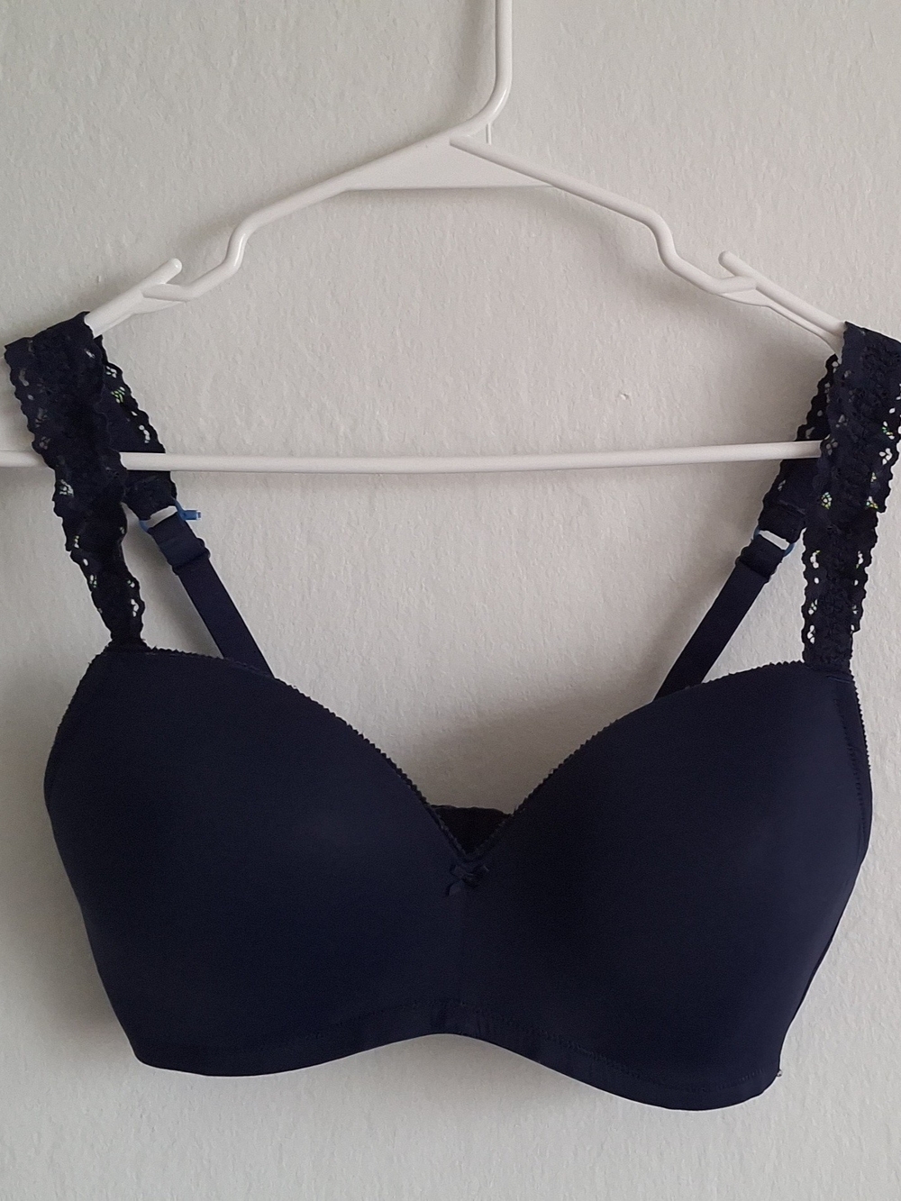 aerie Navy Lace-Trim T-Shirt Bra